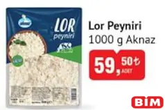 AKNAZ LOR PEYNİRİ 1000 G AKNAZ LOR PEYNİRİ 1000 G